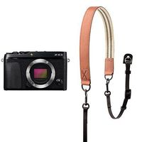 Fujifilm X-E3 Mirrorless Digital Camera (Body Only) - Black w/ Fujifilm Premium Leather Camera Strap - Brown