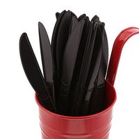 CiboWares Heavyweight and Disposable Black Knives, Package of 100