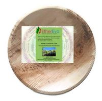 EtherEva Eco Friendly 6.5" Round Disposable Palm Leaf Bowls (25 count)