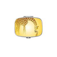 Udoosun Mother Giraffe Kisses Her Kids Custom Personlized Rectangular Tablet Medicine Pocket Purse Travel Pill Vitamin Decorative Box Case Holder