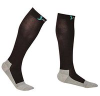 HOYISOX 20-30mmHg Compression Socks for Men & Women, Travel and Business Use (Small, Brown)
