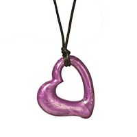 Miller Heart - Amethyst - Chew Necklace for Sensory, Oral Motor, Anxiety, Autism, ADHD