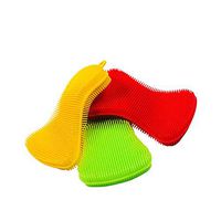 Silicone Sponge Dish Washing Kitchen Scrubber,Easy to Operate,Food-Grade | Heat-Resistant Pot Holder | Easy to Handle and Clean Non-Stick Brush(3 Pack)