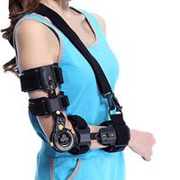 Hinged Elbow Brace Support Orthosis, Adjustable Elbow Brace arm Support Stretched, Shoulder Dislocation Fracture Fixation, Fracture Protector Post Op Injury Recovery,Left