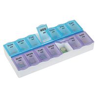 Ezy Dose Weekly (7-Day) Pill Organizer and Planner │ Countoured Bottom for Easy Pill Removal