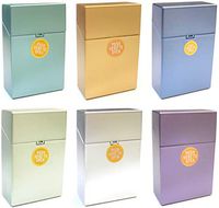 HHB Eclipse Assorted Metallic Crushproof Plastic Cigarette Case, Kings, 4ct, 3116