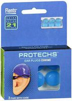 Flents Protechs Silicone Ear Plugs Swim - 3 Pair, Pack of 3