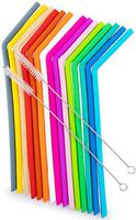 15 Different Colors TUMBLERS Straws - Reusable Silicone Straws for 30 and 20 oz Yeti - Flexible Easy to Clean + 2 Extra Long Brushes - BPA Free, No Rubber Taste Drinking