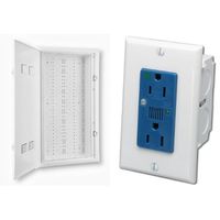 Leviton 49605-30W RF-Transparent Structured Media Enclosure for Wireless Home Networks & Leviton J-Box Surge Protective Kit, Single AC Power Module