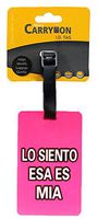 TLPVC011 Miami Carry-on Pink Luggage ID Tag Funny Saying (Spanish) - Lo siento - Lo Siento