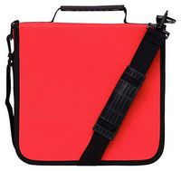 Blue Donuts 288 Capacity CD/DVD Binder Storage Holder Organizer Carrying Case, Red