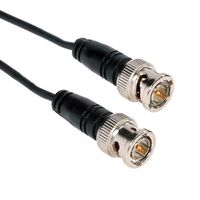 Amphenol AV-THLIN2BNCM-001 Thin-line BNC Coaxial Cable, BNC Male to BNC Male, 1', Black