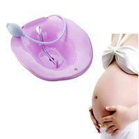 PJDDP Sitz Bath,Bath Tub Nursing Basin Kit with Flusher on Toilet for Women Pregnancy Postpartum Postoperative Care(39.9X37X13.5cm),Purple