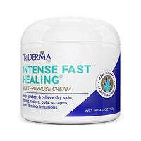 TriDerma Intense Fast Healing Cream, Decreases Healing Time for Minor Irritations, Rashes, Scrapes, Cuts, Screw Top Jar, 4oz.