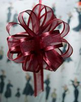 POSHNPRETTY 4" Arabesque Sheer Ribbon w/Satin Edge Pull Bow 18 Loops by 5/8" - Packs of 12 (Burgundy)