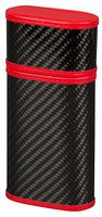 Tonino Lamborghini Tonino Carbon Fiber and Red 3 Finger Cigar Case