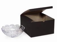 Pack of 50, Solid Black Gloss Tint Recycled Gift Boxes 10 x 10 x 6" - 1 Pc Box Made In USA