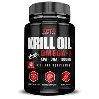 Krill Oil Supplement 1000 MG - Antarctic Krill Oil Omega 3 - Krill Oil Capsules with EPA/DHA - Omega 3 Fish Oil - Joint Support, Brain Supplement, Ultimate Omega - Joint Supplements for Women & Men