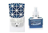 Yankee Candle Navy Square Burst Scent-Plug Diffuser Base with a Mediterranean Breeze Home Fragrance Electric Refill