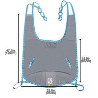 HNYG Medical Transfer Belt with Four Point Support Full Body Sling,Medical Lift Equipment for disabled,U-shaped Lift Sling with Mesh,Easy to dry, Breathable and Durable.