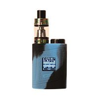 1 PCS Smok Alien Baby 85W Texture Silicone Protective Gel Skin Case Cover Sleeve Wrap Fits 85 Watt Smoktech AL85,Black&Blue