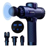 Massage Gun - Handheld Electric Massager with Ultra-Quiet 4 Replaceable Heads to Relieve Deep Muscle Tissue Soreness Through Comfortable Percussion by Lidak