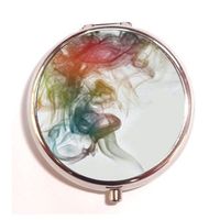 Lovefive Panic At Disco in the smoke Custom Fashion Silver Round Pill Case Drug Organizer Holder Pocket Or Wallet Organizer Case