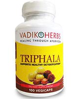 Triphala (Trifala) Powder Organic 100 Veg Capsules by Vadik Herbs | 100% Pure and Natural Super Food Supplement. | Natural Digestive Support and antioxidant