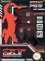 KMD PS3 Charge Cable Twin Pack Komodo