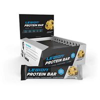 Legion Protein Bar Chocolate Chip Cookie Dough -100% Whey and Pea Protein, Baked Bars with Prebiotic Fiber - High Protein (20g) Low Fat (6g) Low Sugar (4g), No Soy, Gluten - Natural Flavors (12 Count)