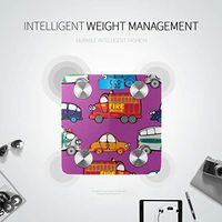 Bluetooth Weight Scales Cartoon Cute Transportation Fire Truck Scales Digital Weight Body Fat Composition Monitor Analyzer with Smartphone App for Body Management-396 Lbs