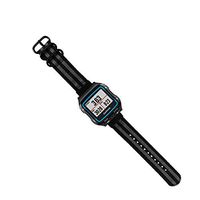 DuiGong Canvas Strap Compatible for Garmin Forerunner 920XT Band Replacement, Regular (Black Gray Stripe)
