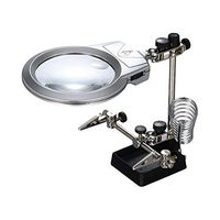 Magnifier, Maserfaliw Helping Hand Clip Clamp LED Magnifying Glass Soldering Iron Stand Magnifier, Holiday Gifts, Home Essential Tools Supplies.