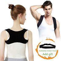 Forsisco Posture Corrector for Women and Men Upper Back Clavicle Brace Support Adjustable Comfortable Invisible Back Straightener for Neck Back Shoulder Pain Relief and Running Waist Pack