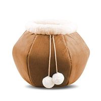 2 in1 Foldable Pet Cat Dog Cartoon Bed/Cave/Perch/Hideout/Cushion/Nest Warming, Cat Kennel with Soft Mat - Portable, Washable, Cute, Cosy- Sleeping Bag Basket