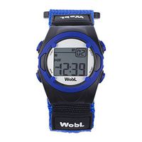 WobL Vibrating 8-Alarm & Repeating Countdown Timer Watch for Kids & Adults, Medication/Sports/Meetings/Potty Reminders, Blue