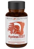 Premium Testosterone Booster & Beard Growth Supplement - AgelessTEST - Natural Stamina, Endurance, Energy Booster - Horny Goat Weed, Vitamin D, Zinc, Tribulus, Ashwagandha, and Fenugreek - 60 Capsules