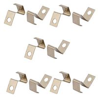 uxcell 10Pcs Silver Tone Metal SMT Mounted AAA Battery Positive Negative Contact Plate