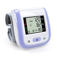 Grewtech Wrist Blood Pressure Monitor Automatic Heart Rate BP Monitor w/Large LCD Display, FDA Approved for Home Use (Purple)