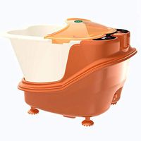 Foot Massagers Foot Bath Fully Automatic Massage Foot Bath Barrel Electric Heated Footbath Deep Barrel Soaking Basin Gift Special Massage Tools (Color : Gold, Size : 534537cm)