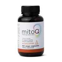 MitoQ +Curcumin 60 Capsules CoQ10 Antioxidant Supplement - MitoQ w/Super Bioavailable Longvida Curcumin Turmeric - Supports Immunity, Digestive Health and Key Organ Health