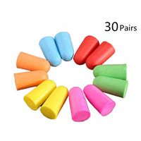 TableRe 30 Pairs Soft Foam Ear Plugs Shooting Earplugs Noise Reducer Sleep Work Travel Earplugs,Random Colors