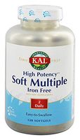 KAL High Potency Soft Multiple Iron Free Softgels, 120 Count