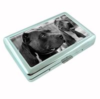Pitbulls R1 Hip Silver Cigarette Case Id Holder Metal Wallet 4" X 2.75" RFID Protection