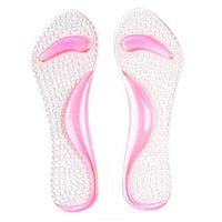 Runee High Heel Silicone Insoles for Women - Daily Wear for Pain Relief, Comfort from Plantar Fasciitis, Flat Foot, Foot Pain, and Heel Spurs (Pink)