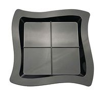 WavetrendsBlack Plastic Plate - 8"Sq x 1/2"H