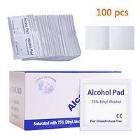 100 toallitas con alcohol, toallitas desechables para preparación de alcohol Toallitas con detergente en alcohol Paquete individual para viajes al hogar Limpieza al aire libre Esterilización