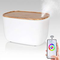 Ultrasonic Air Humidifier Aromatherapy Diffuser - App Control or Alexa Compatible, Essential Oil Diffuser for Bedroom, Large Room, Whole House Customized Humidity, Germ Free and Whisper-Quiet