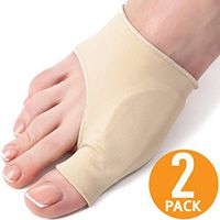 Bunion Corrector and Bunion Relief Sleeve - Small (W 4-6.5), 2-Pack, Gel Pad - Hallux Valgus and Shoe Friction Protector - Elastic Bootie Guard, Shield, Cushion