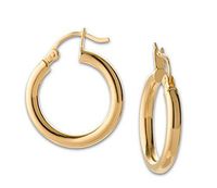 18 K Gold Plated Large HighChi Energy Hoop Earrings